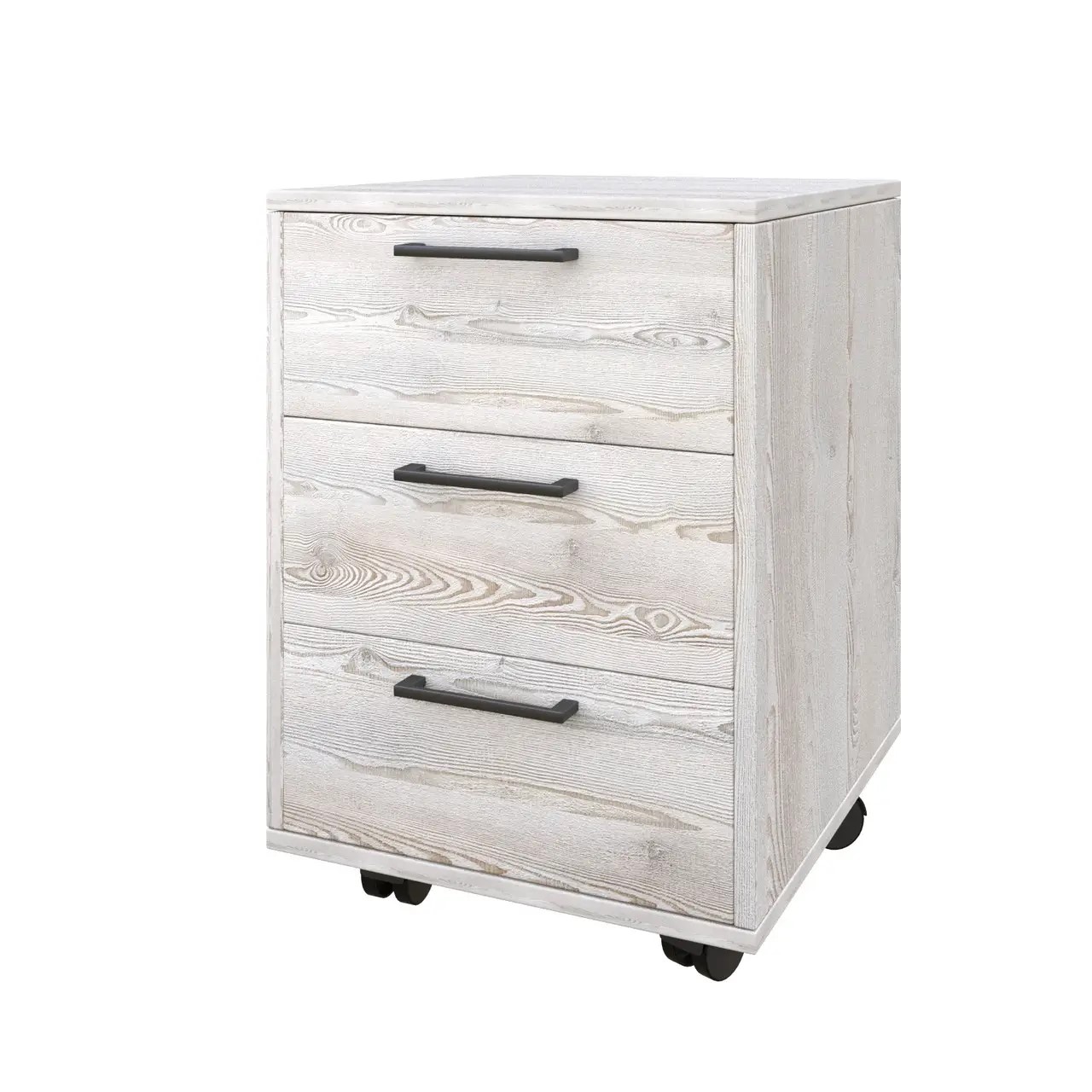 Тумба мобільна ВЕСТ ВУД КОМПАНІ 2012 VV-450-2-2b (450х500х650мм), 3 шухляди, ЛДСП, сосна лофт біла